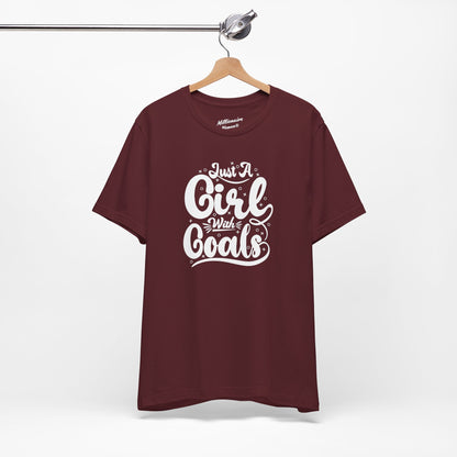 Just a Girl with Goals Soft Cotton Tee