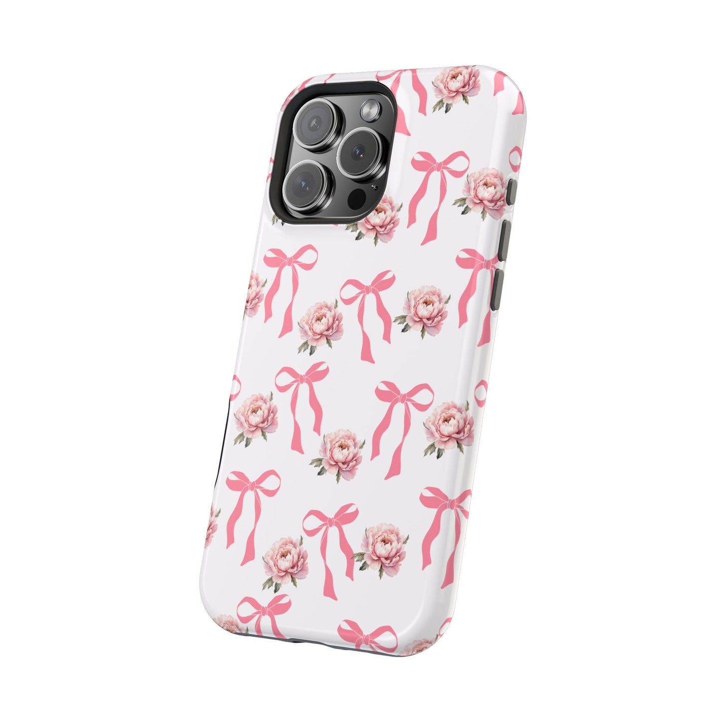 Pink Bow & Flowers MagSafe iPhone® Case