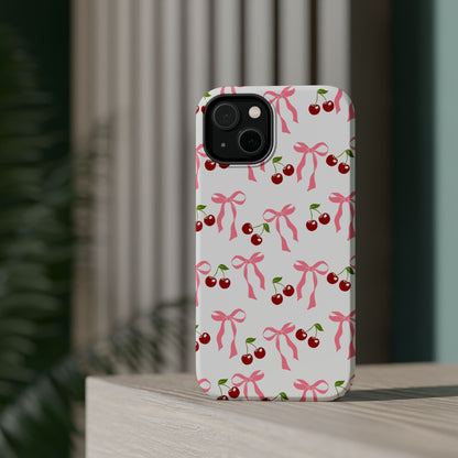 Pink Bows & Cherry MagSafe iPhone® Case