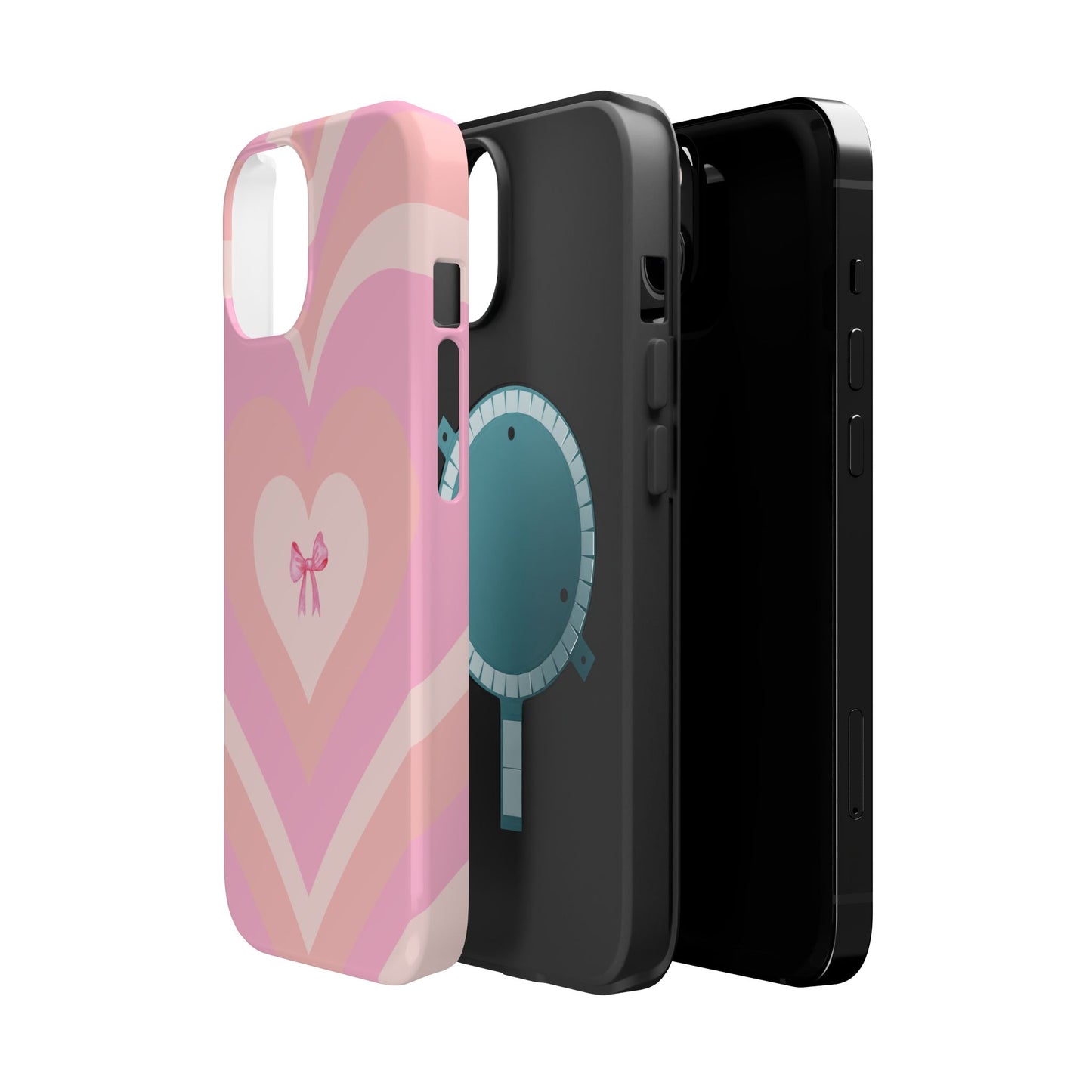 Pink Bow & Big Hearts MagSafe iPhone® Case