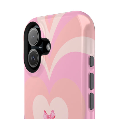 Pink Bow & Big Hearts MagSafe iPhone® Case