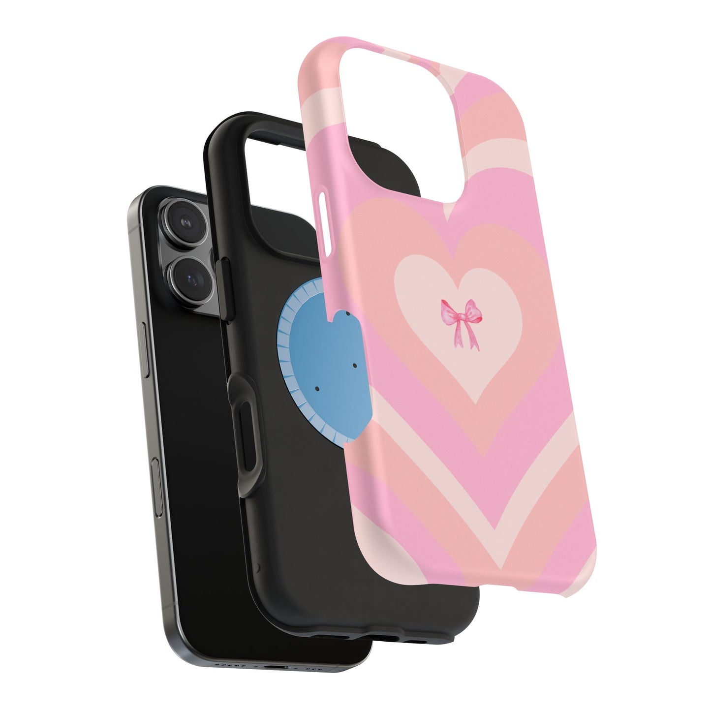 Pink Bow & Big Hearts MagSafe iPhone® Case