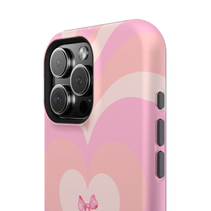 Pink Bow & Big Hearts MagSafe iPhone® Case