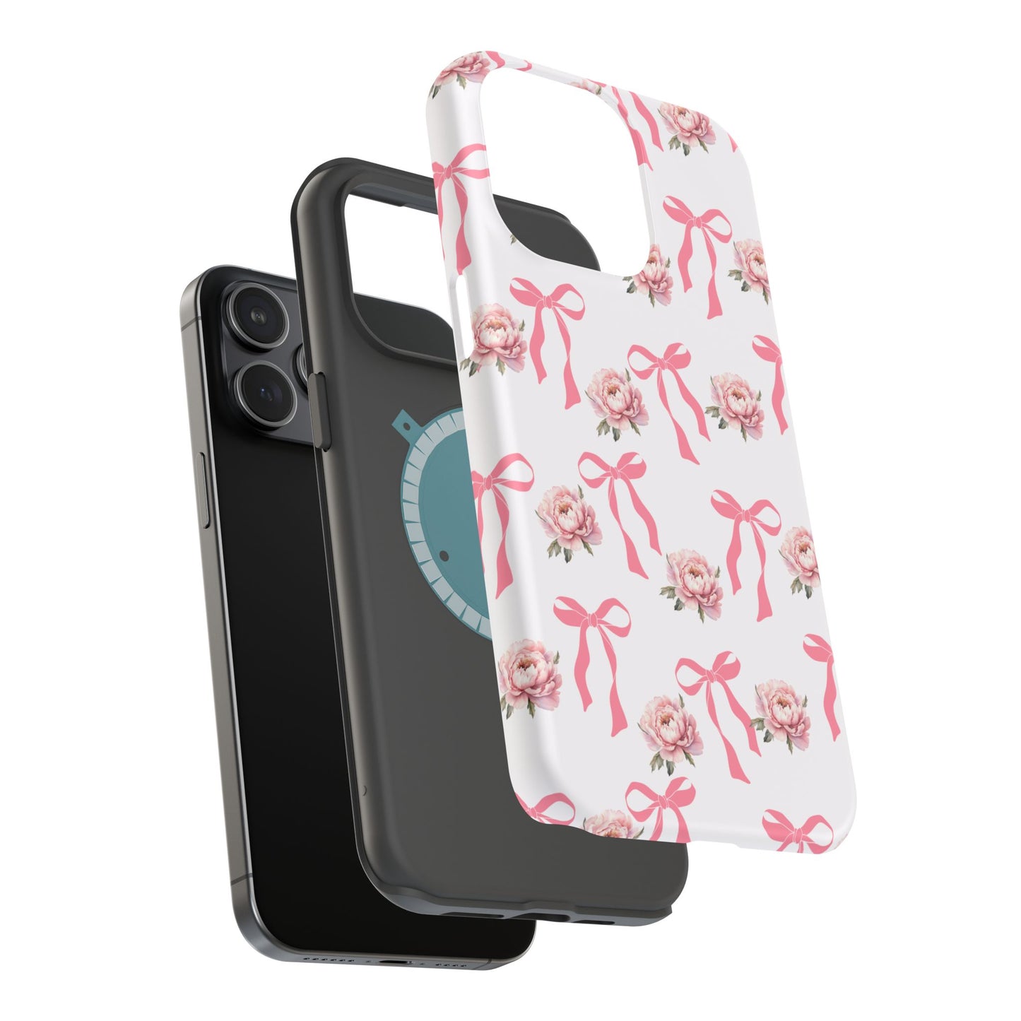 Pink Bow & Flowers MagSafe iPhone® Case