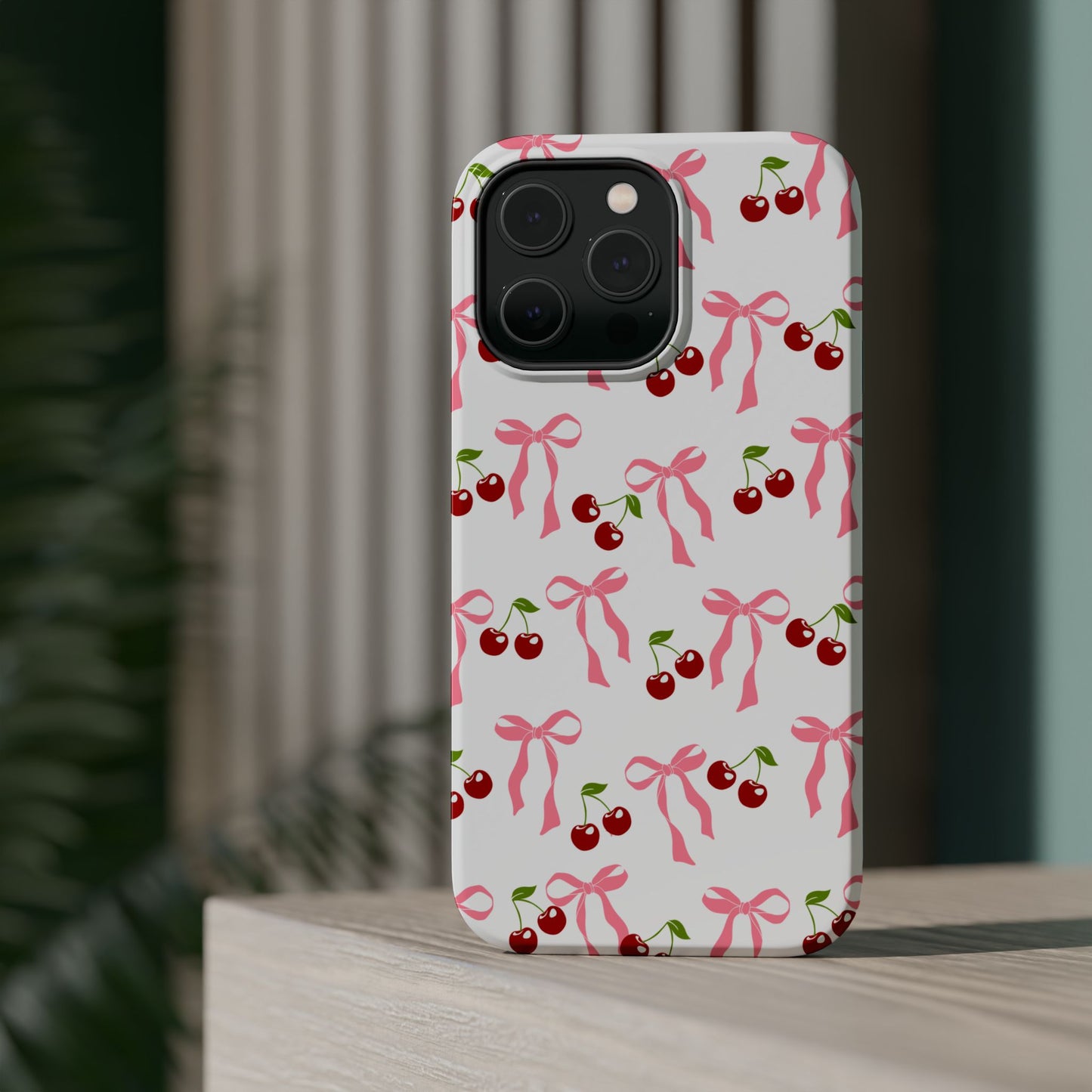 Pink Bows & Cherry MagSafe iPhone® Case