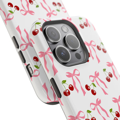 Pink Bows & Cherry MagSafe iPhone® Case
