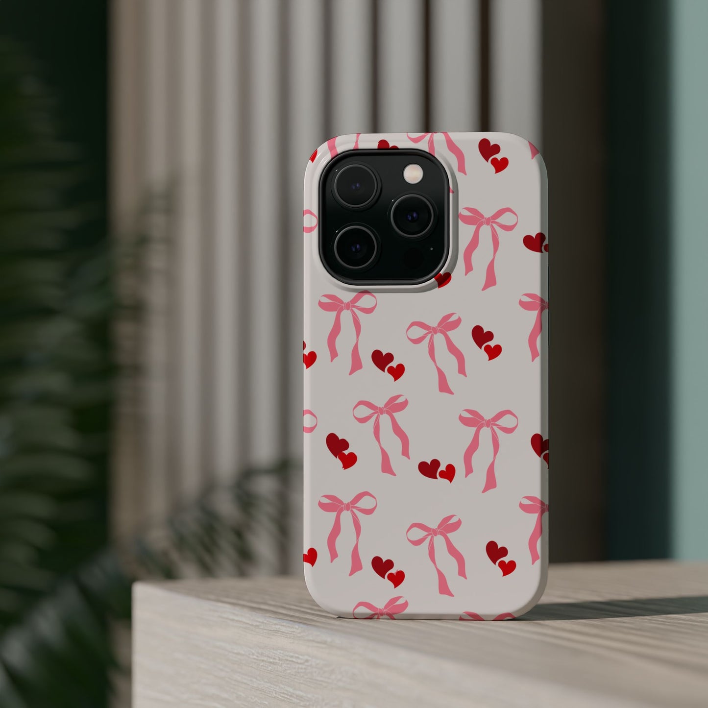 Pink Bows & Hearts MagSafe iPhone® Case