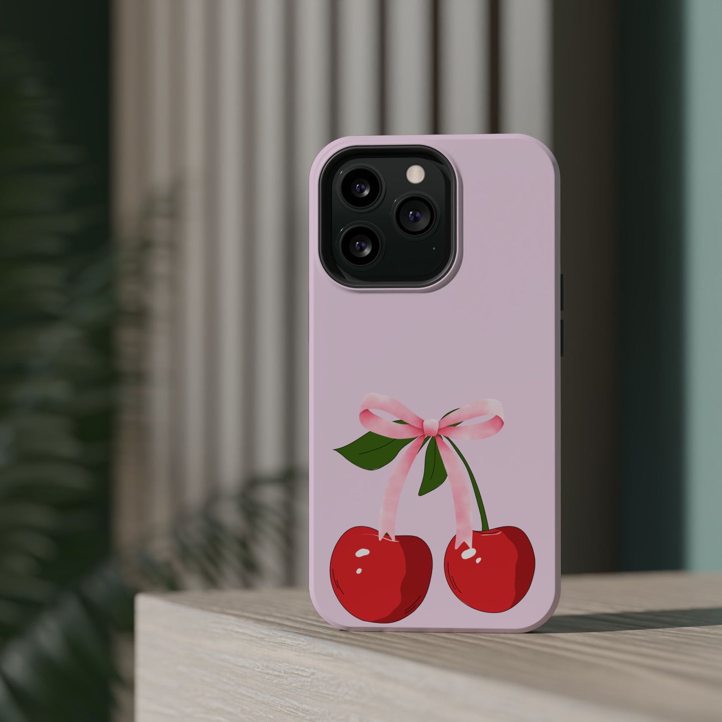 Pink Bow & Cherry MagSafe iPhone® Case