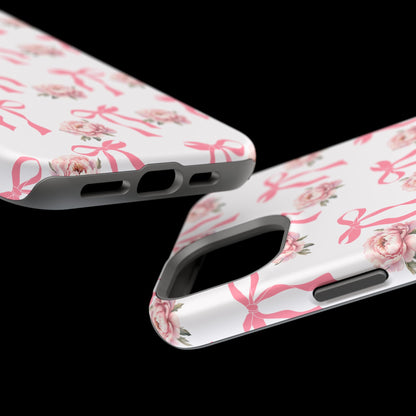 Pink Bow & Flowers MagSafe iPhone® Case