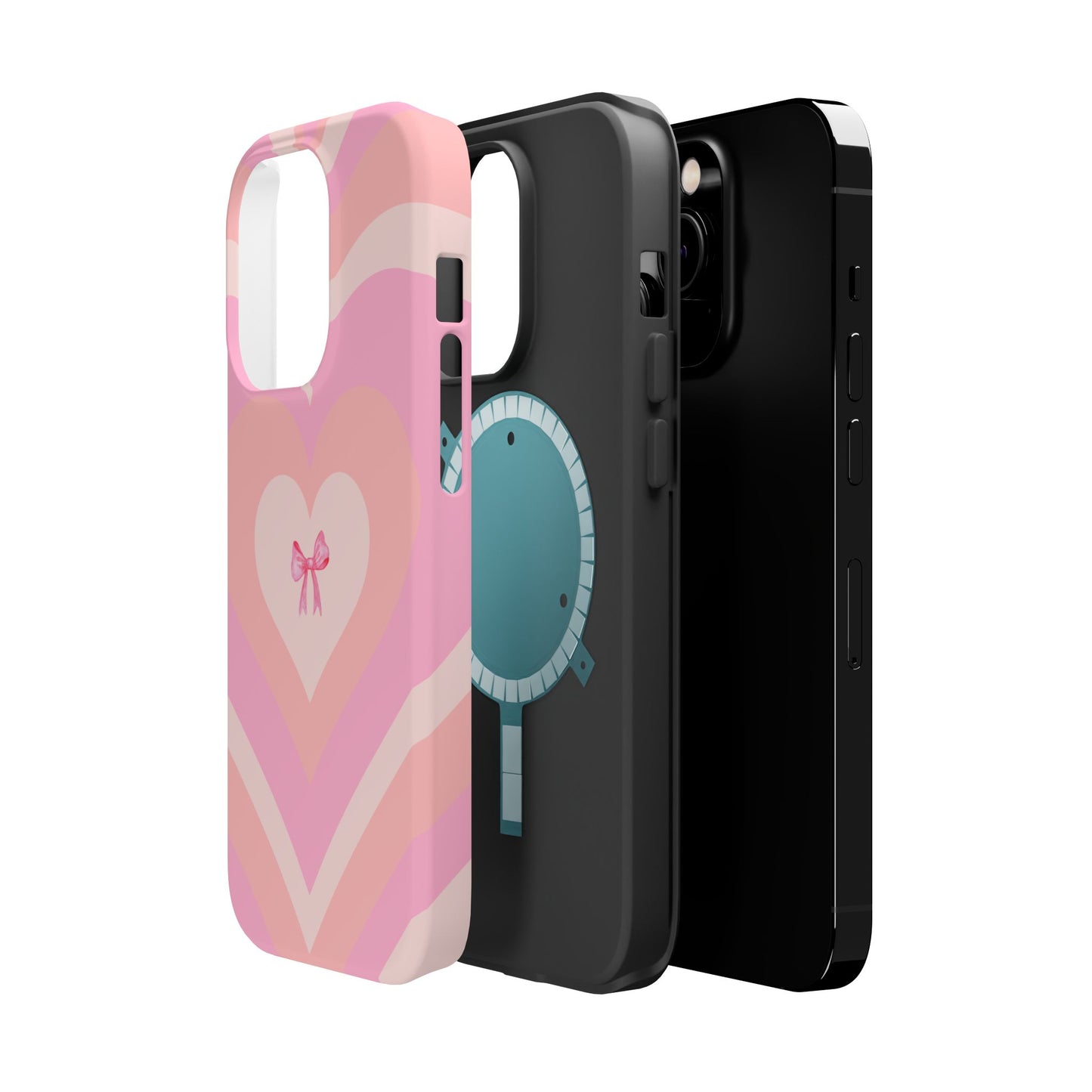Pink Bow & Big Hearts MagSafe iPhone® Case