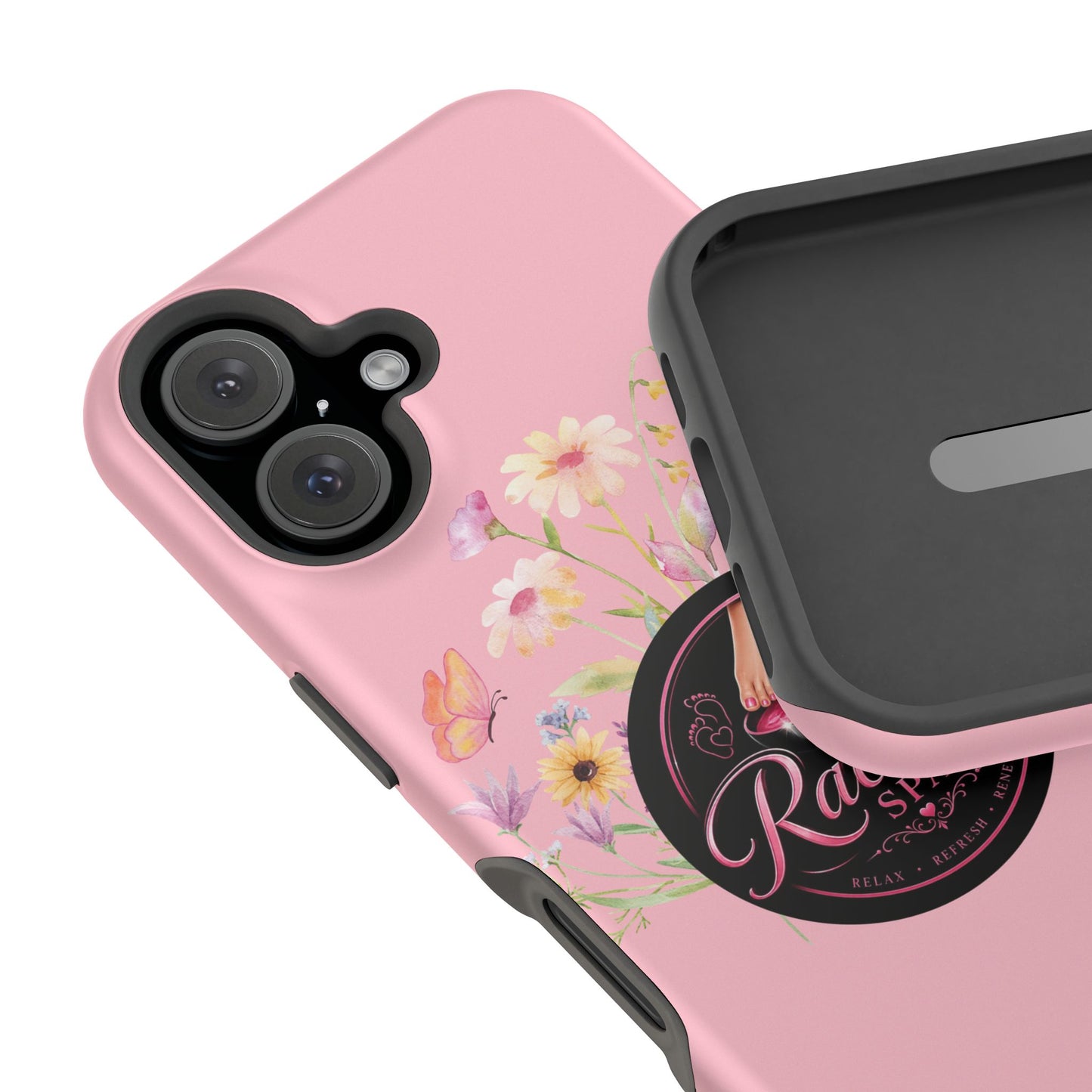 Pink Floral Rachel’s Spa Magnetic Impact-Resistant Case