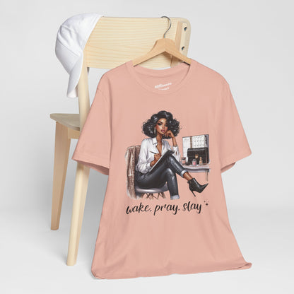 Wake Pray Slay Soft Cotton Tee