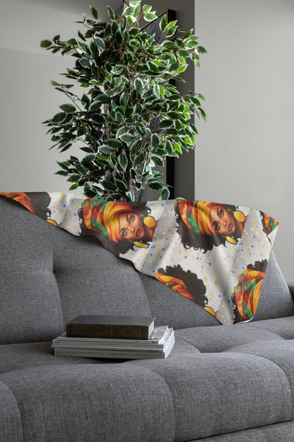 African Queen Cozy Plush Throw Blanket