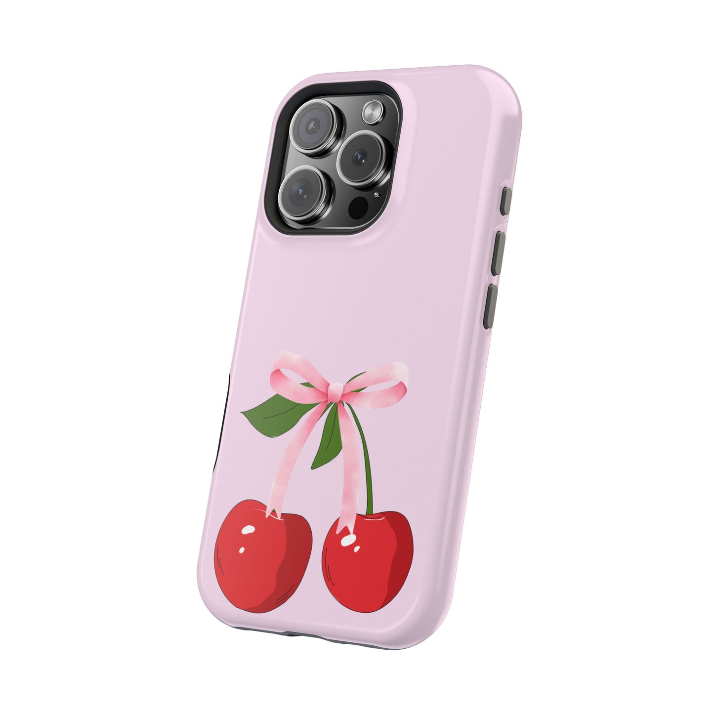Pink Bow & Cherry MagSafe iPhone® Case