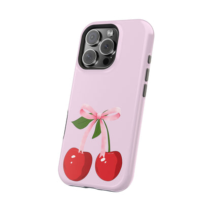 Pink Bow & Cherry MagSafe iPhone® Case