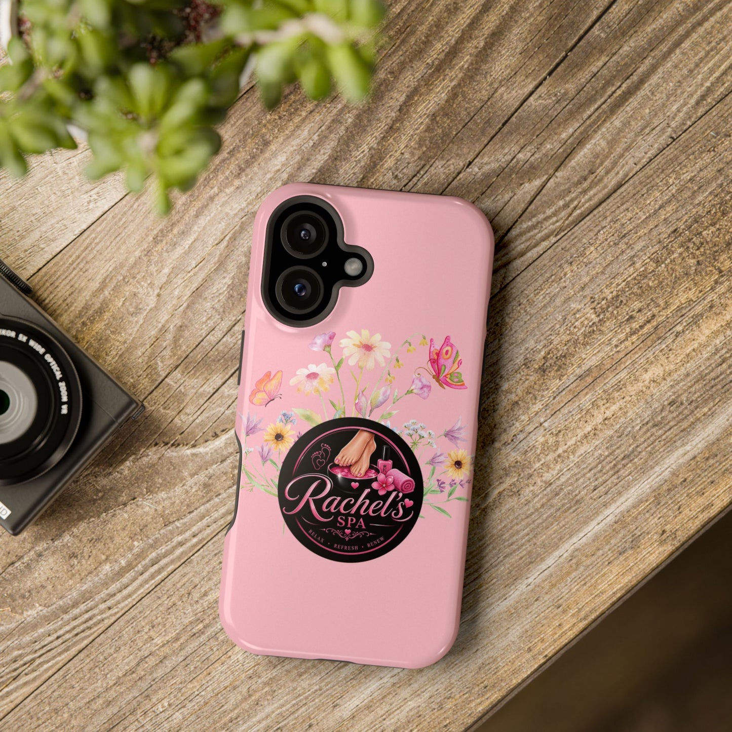 Pink Floral Rachel’s Spa Magnetic Impact-Resistant Case