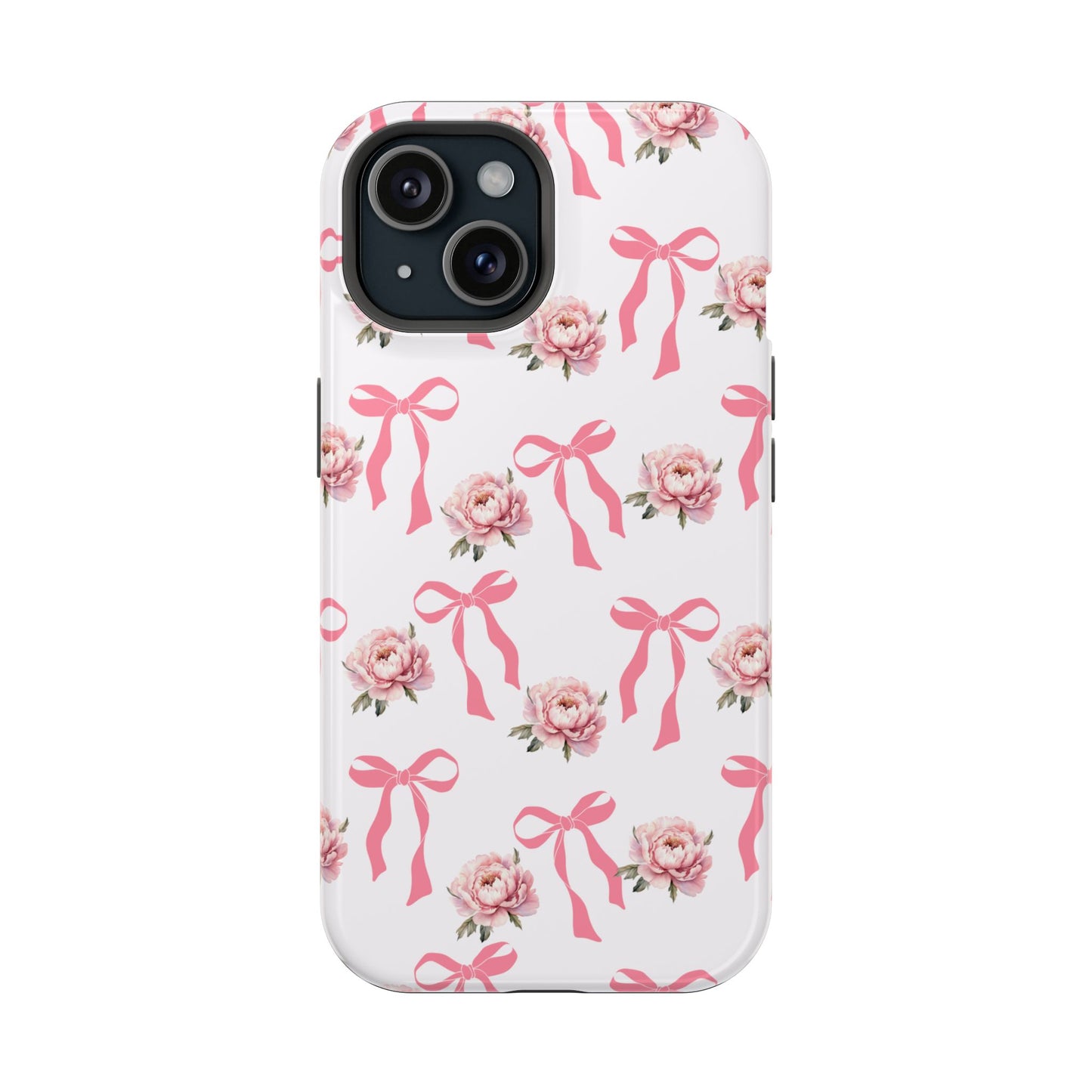 Pink Bow & Flowers MagSafe iPhone® Case