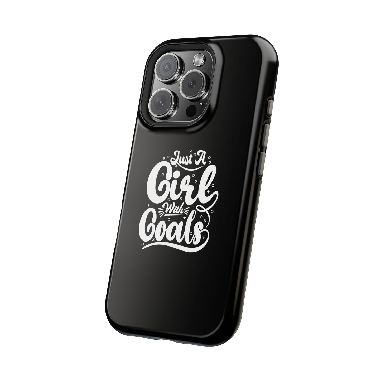 Girl with Goals MagSafe iPhone® Case Black