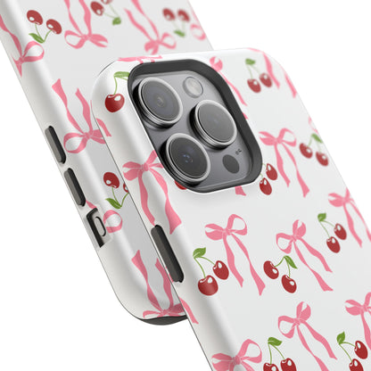 Pink Bows & Cherry MagSafe iPhone® Case