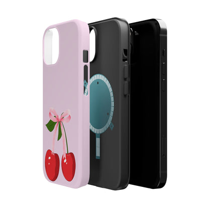Pink Bow & Cherry MagSafe iPhone® Case