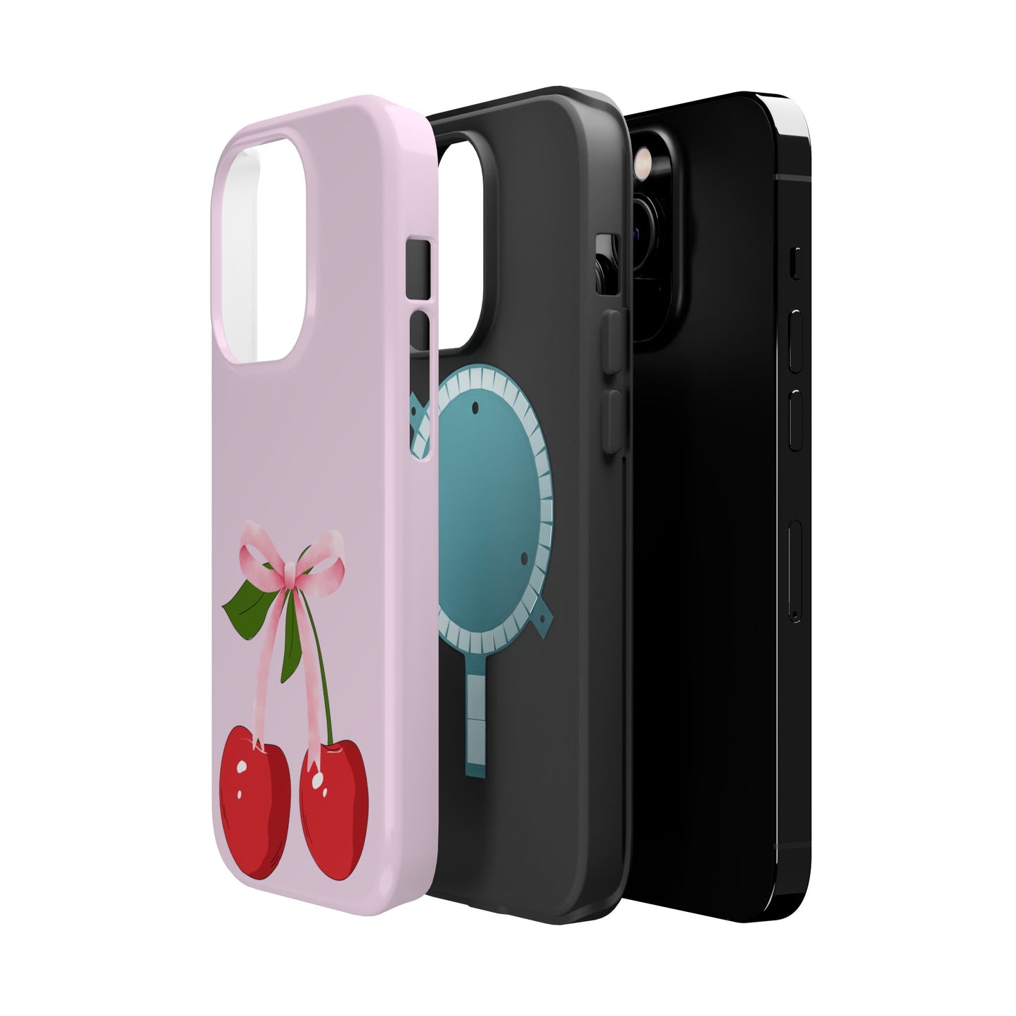 Pink Bow & Cherry MagSafe iPhone® Case