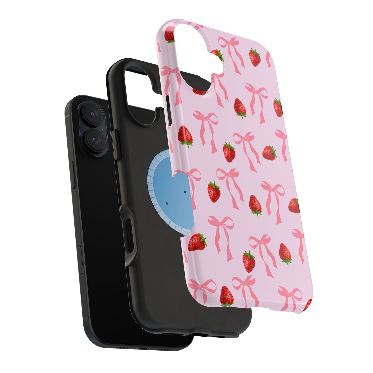 Pink Bow & Strawberry MagSafe iPhone® Case