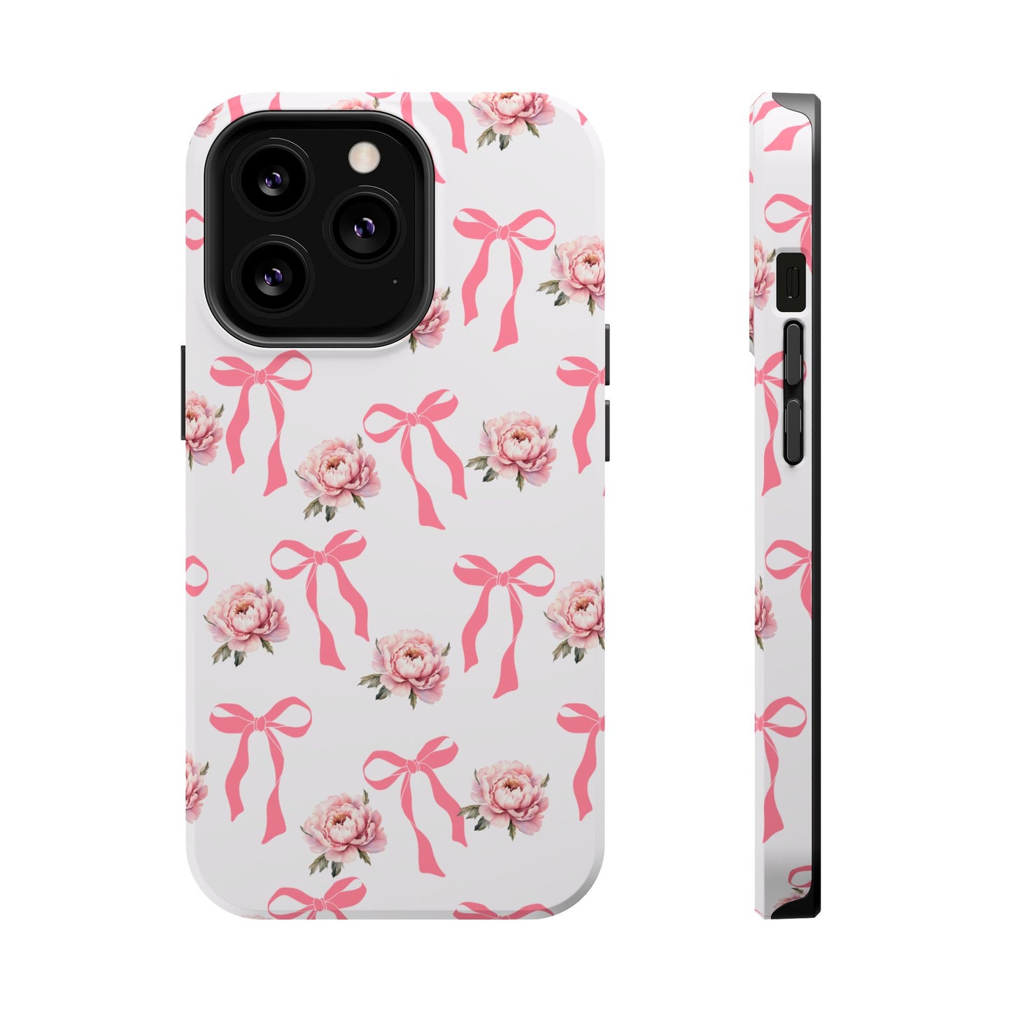 Pink Bow & Flowers MagSafe iPhone® Case