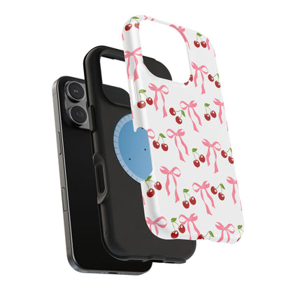 Pink Bows & Cherry MagSafe iPhone® Case