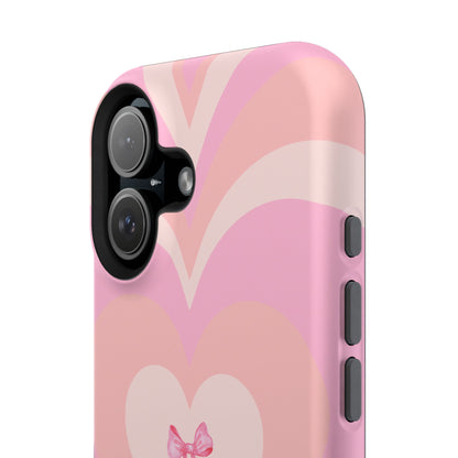 Pink Bow & Big Hearts MagSafe iPhone® Case