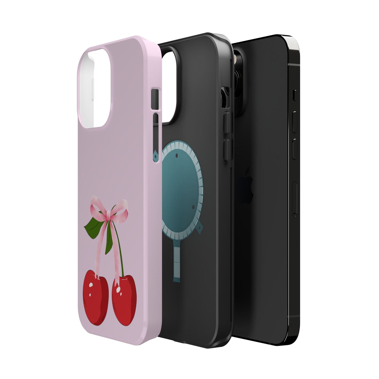 Pink Bow & Cherry MagSafe iPhone® Case