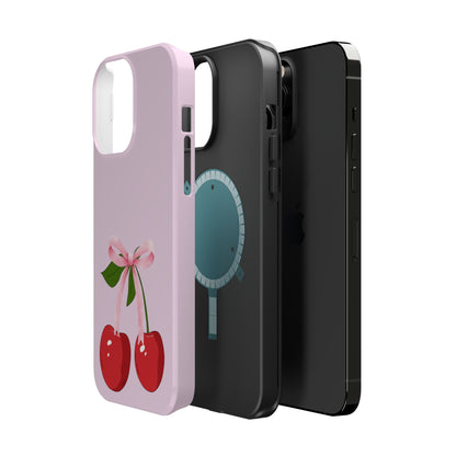 Pink Bow & Cherry MagSafe iPhone® Case