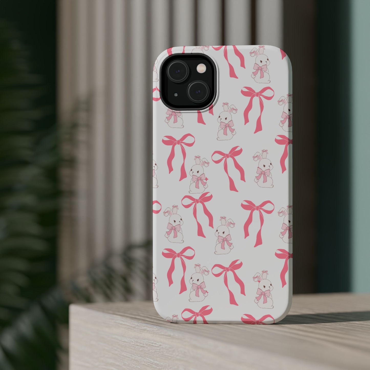 Pink Bows & Bunnies MagSafe iPhone® Case