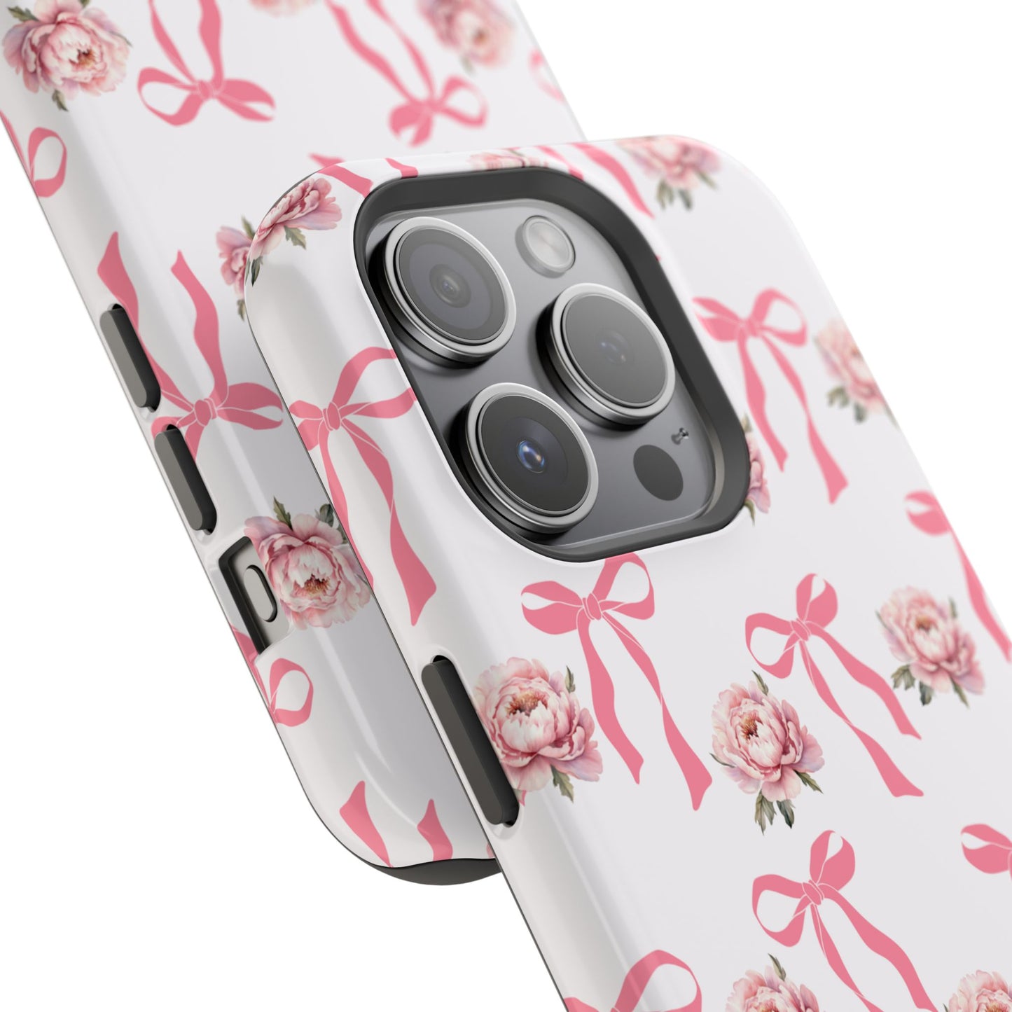Pink Bow & Flowers MagSafe iPhone® Case