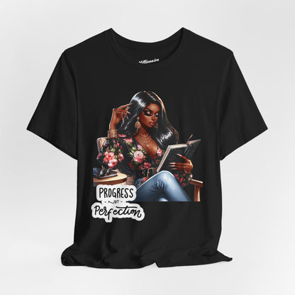 Progress Not Perfection Soft Cotton Tee