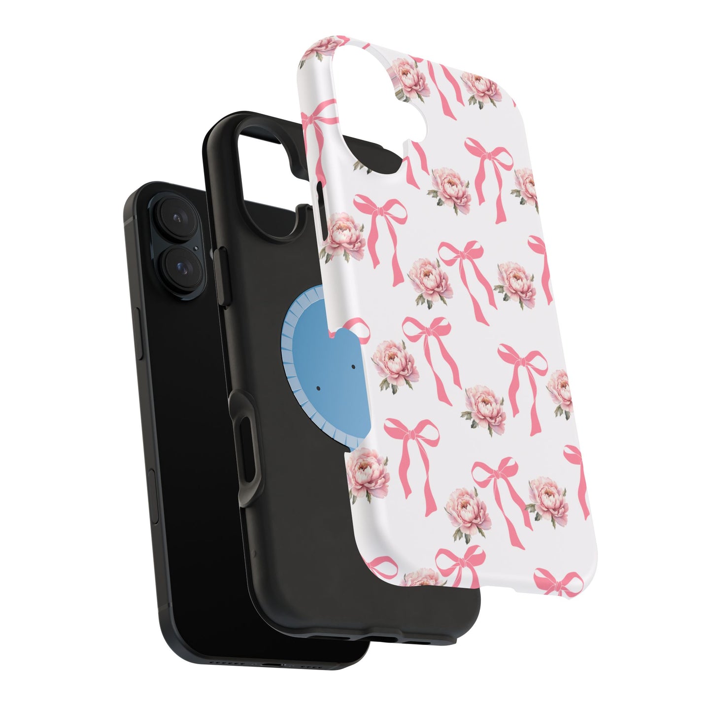 Pink Bow & Flowers MagSafe iPhone® Case