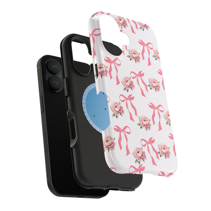 Pink Bow & Flowers MagSafe iPhone® Case