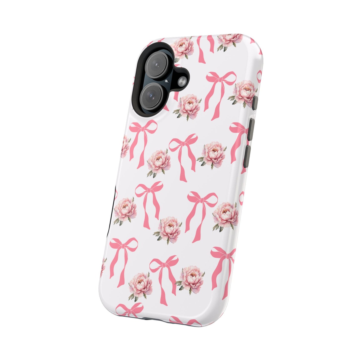Pink Bow & Flowers MagSafe iPhone® Case