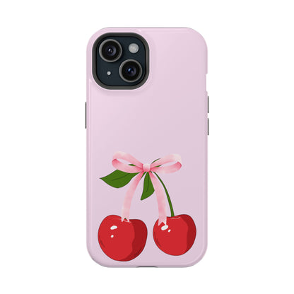 Pink Bow & Cherry MagSafe iPhone® Case