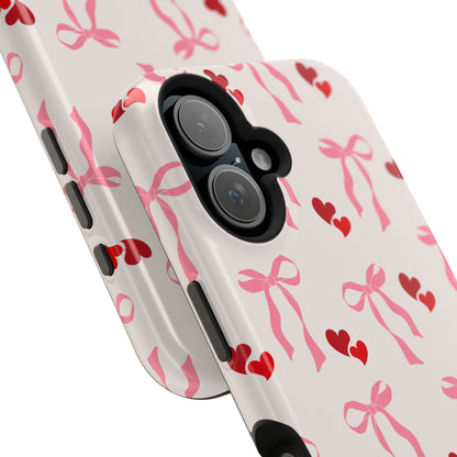 Pink Bows & Hearts MagSafe iPhone® Case