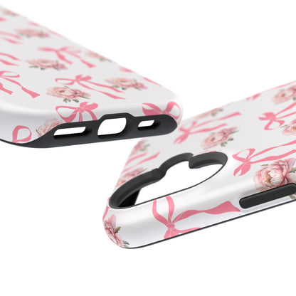 Pink Bow & Flowers MagSafe iPhone® Case