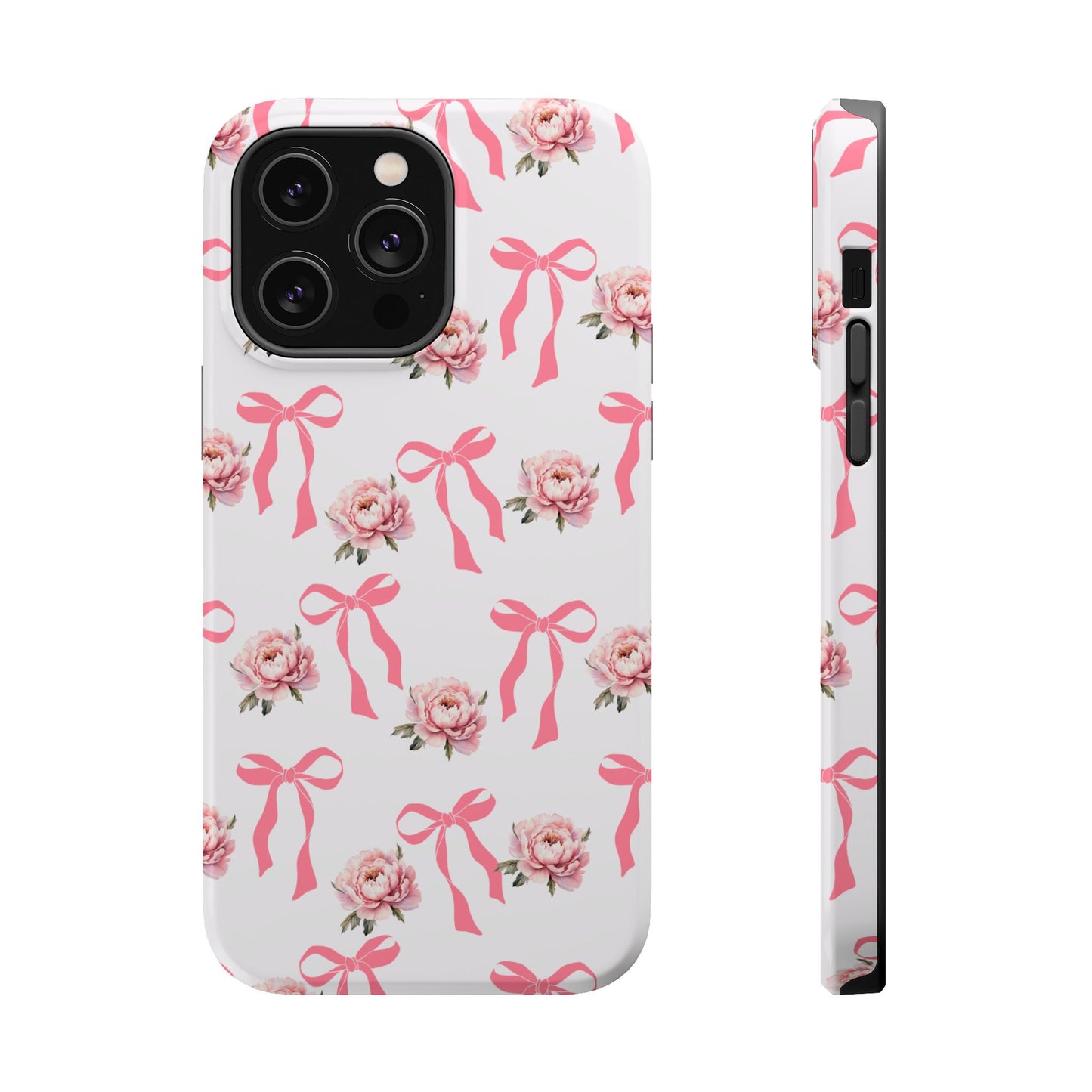 Pink Bow & Flowers MagSafe iPhone® Case