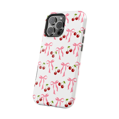 Pink Bows & Cherry MagSafe iPhone® Case