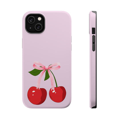 Pink Bow & Cherry MagSafe iPhone® Case
