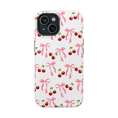 Pink Bows & Cherry MagSafe iPhone® Case