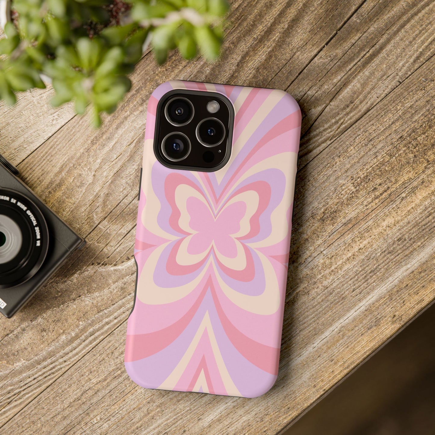Pink Bow & Butterfly MagSafe iPhone® Case