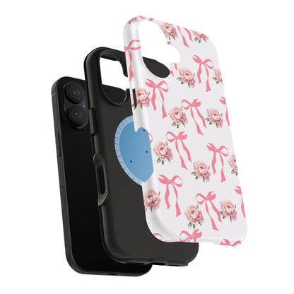 Pink Bow & Flowers MagSafe iPhone® Case