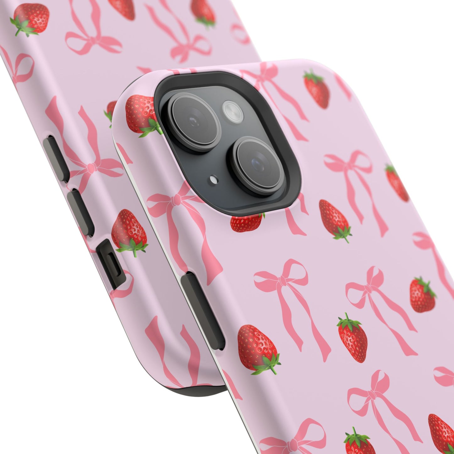 Pink Bow & Strawberry MagSafe iPhone® Case