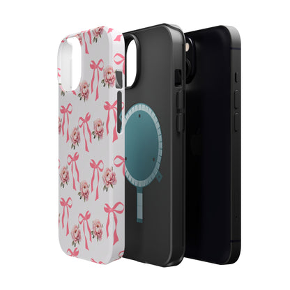 Pink Bow & Flowers MagSafe iPhone® Case