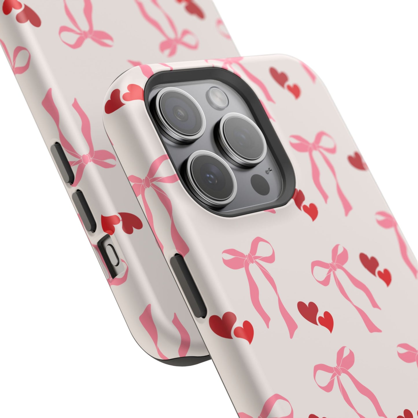 Pink Bows & Hearts MagSafe iPhone® Case