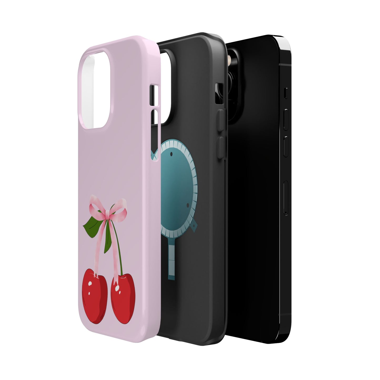 Pink Bow & Cherry MagSafe iPhone® Case